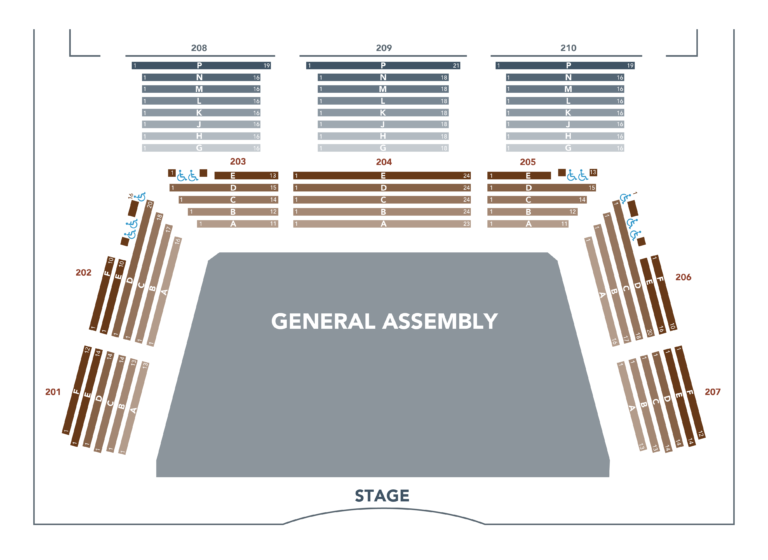 BALCONY SEATING WITH GENERAL ADMISSION FLOOR