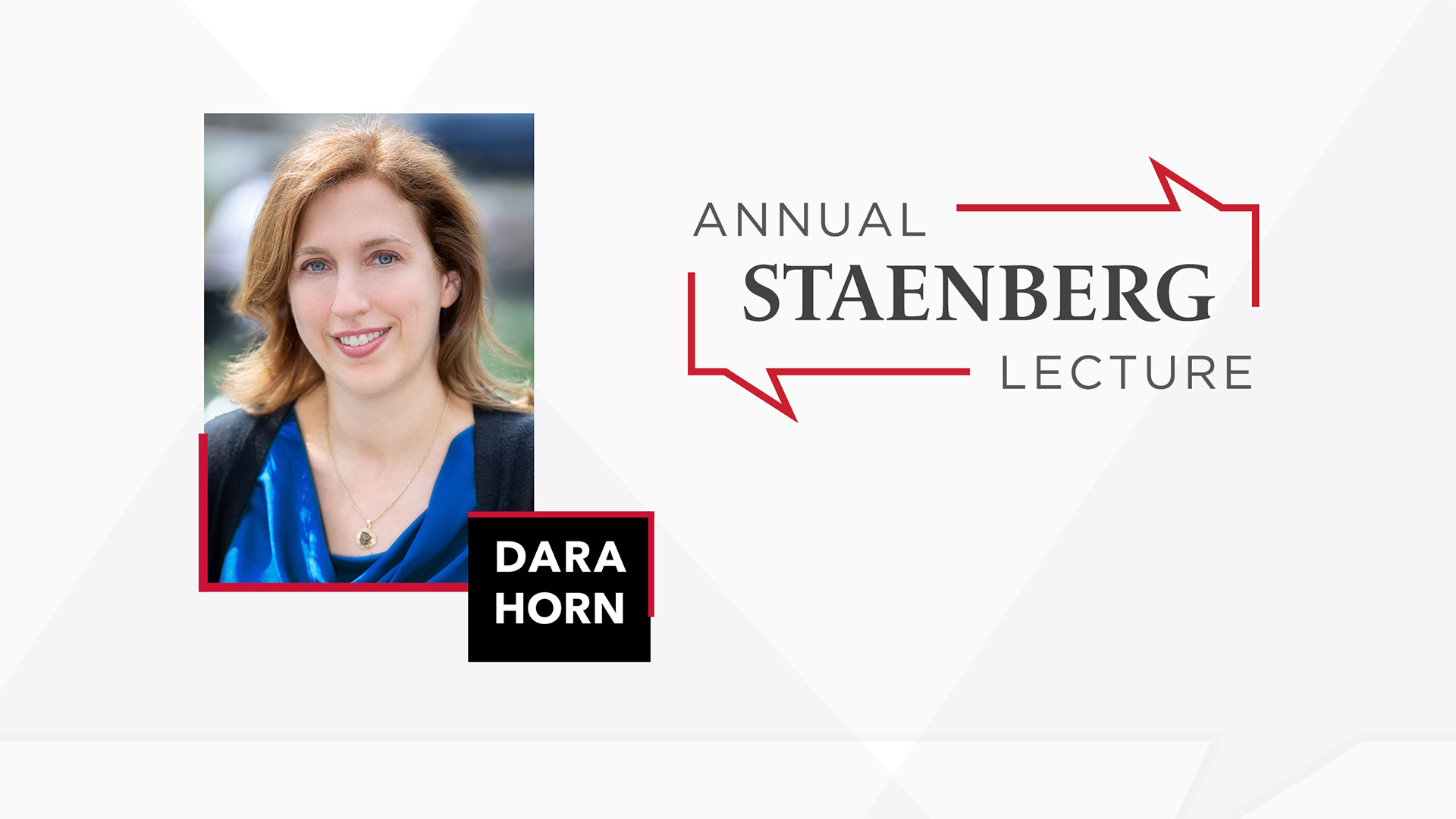 Staenberg Lecture with Dara Horn | 04.15.24 | The Factory | St. Louis, MO